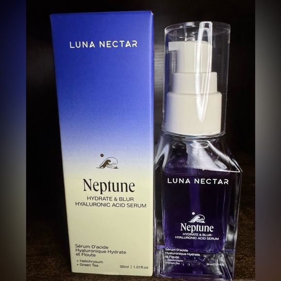 Luna Nectar Neptune Hydrate & Blur Hyaluronic Acid Serum 30 ml 1.01 Fl oz - Picture 2 of 10